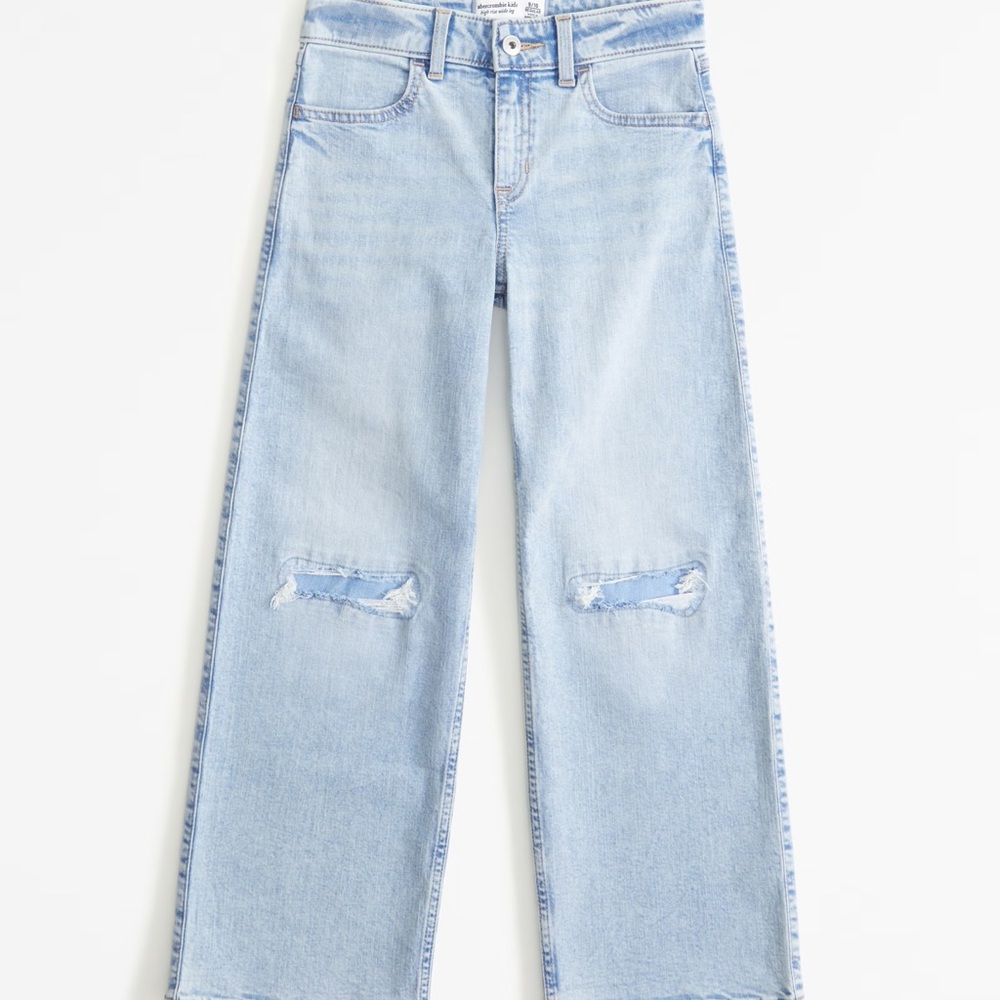 Abercrombie Kids High Rise Wide Leg Jeans